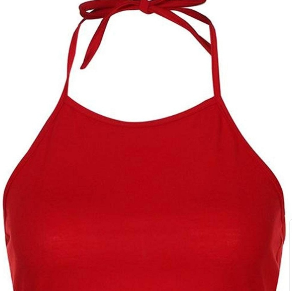 ☆ 2 for $30 ☆ 🥀 Boho Halter Crop Top - Picture 2 of 4